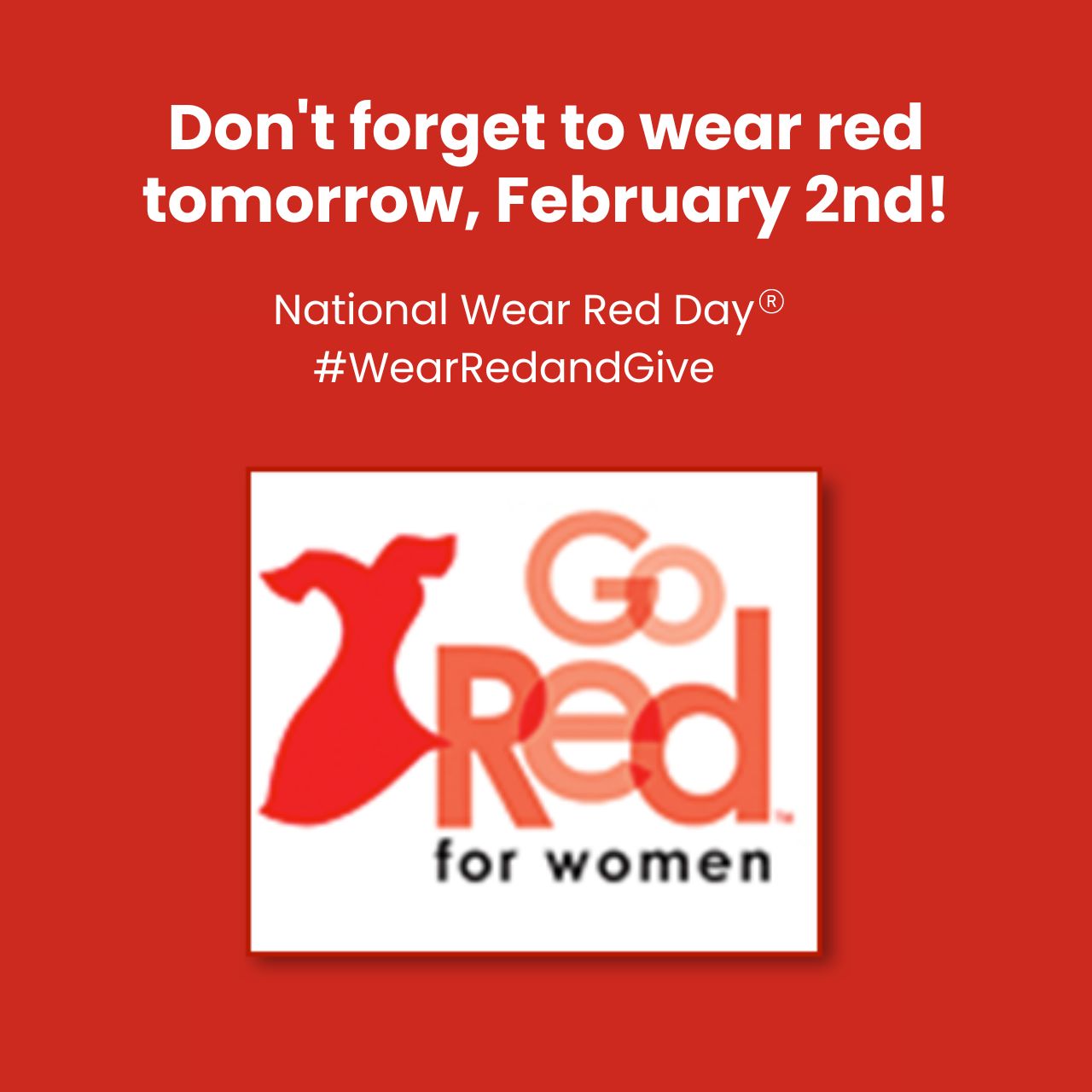 wear red for women event