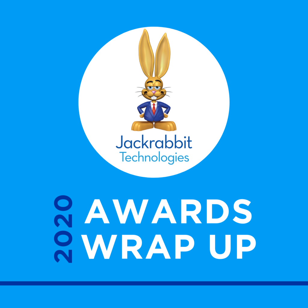 2020 awards wrap up blue bkgd jackrabbit bunny