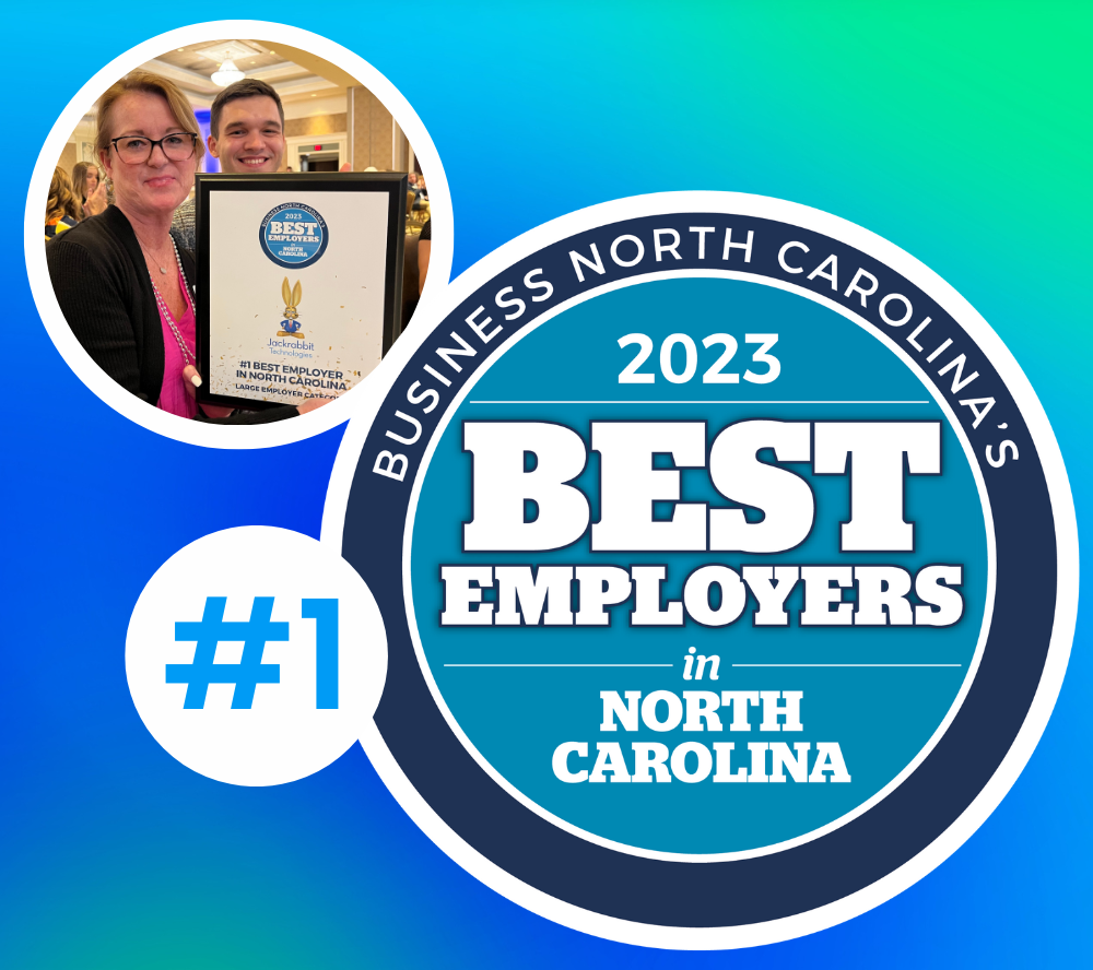 Jackrabbit celebrates 1st place ranking in Best Employers in NC