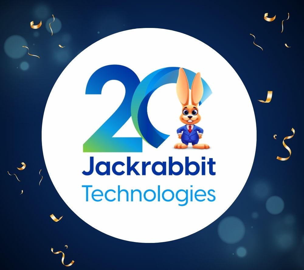 Jackrabbit Technologies 20th anniversary logo